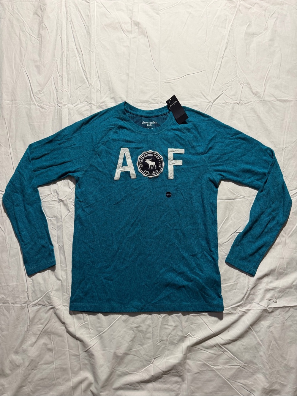Abercrombie Kids Boys Long Sleeve Shirt Classic Teal Size 15/16